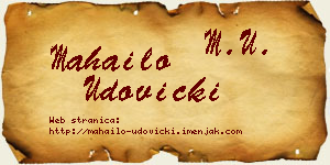 Mahailo Udovički vizit kartica